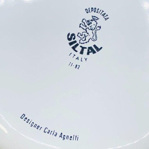 80s Siltal ITALY Pastelcore Enamelware Fondue Pot with Lid -Design Carla Agnelli - Picture 7 of 10